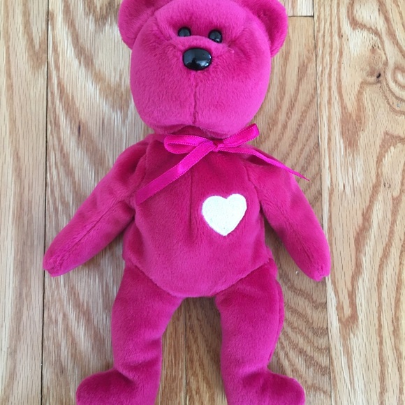 TY Beanie Baby "VALENTINA" the Red Bear (8.5 inch) - Picture 4 of 5